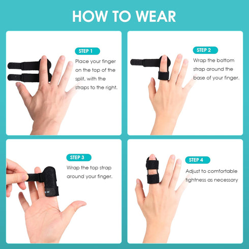 Cozyhealth Finger Splint (2 Pack), Universal Finger Straightener for Arthritis Pain and Support