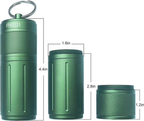 Two-Layer Large Pill Organizer, Waterproof Pill case can Store Pills Anything Sizes, Vitamins, Cod Liver Oil, Supplements and Medication, Rv Products, Size:1.6 x 1.6 x 4.4 in (Green)