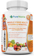 Whole Food Multivitamin and Minerals with Probiotic Enzymes, 120 Multivitamins for Women and Men