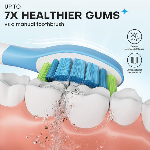 Toothbrush Replacement Heads for Philips Sonicare, 6 White and 6 Black