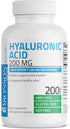 Bronson Hyaluronic Acid 200 MG, High Potency Joint Health & Skin Support, Non-GMO, 200 Vegetarian Capsules
