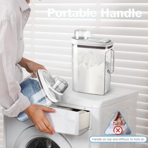 Laundry Detergent Dispenser with Lid, Powder Container for Organization, Storage, Scent Booster Beads, 3.5L