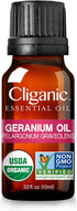 Cliganic Organic Geranium Essential Oil, 100% Pure Natural for Aromatherapy, Non-GMO Verified (Packaging May Vary)