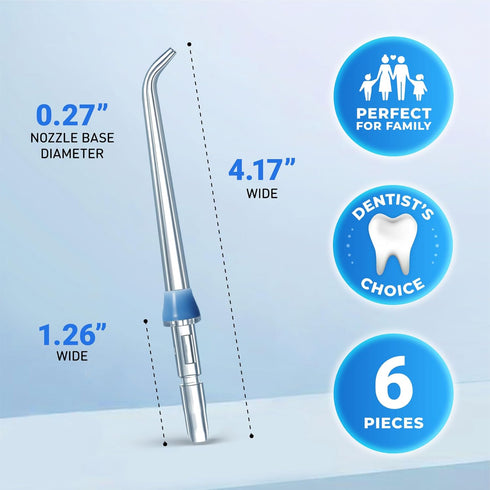 Water Flosser Replacement Tips for Waterpik - 6 Classic Jet Tips Replacement Heads