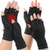 2 Pairs Copper Arthritis Compression Gloves - Fingerless Support Gloves for Carpal Tunnel, Hand Pain, Medium