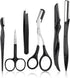 NAZQAT Multipurpose Eyebrow Kit for Women & Men, Includes Tweezers, Razor Tools, Scissors, Pack of 6