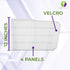 MARS WELLNESS Premium Plus Size Bariatric Abdominal Binder, 12" 4 Section/Panel, Fits Waist Sizes 46" - 62"