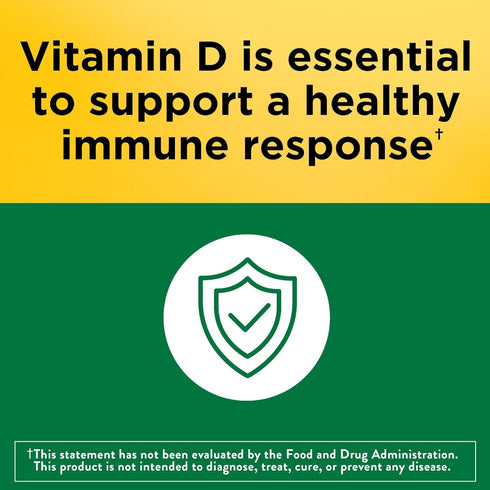 Nature Made Vitamin D3 1000 IU (25 mcg) | 180 Softgels | Dietary Supplement for Bone, Teeth, Muscle and Immune Health