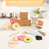 Cellulose Compressed Eco-Sponge 5 Pack, Avocado Sandwich Set, Plastic-Free & All-Natural Wood Pulp for Cleaning