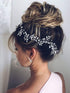 Unicra Silver Bride Wedding Rhinestone Hair Vine Bridal Hair Piece Crystal Headband Accessories for Women and Girls