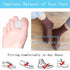 Pack of 12 Gel Toe Separator, 1/4" Thick Big Toe Spacers, Single Loop Corrector and Spacer for Bunions (Clear)