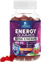 Extra Strength Energy Gummies with Vitamin B12, Green Tea & Natural Caffeine, 1000 mcg, 120 Count, Berry Flavor
