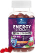 Extra Strength Energy Gummies with Vitamin B12, Green Tea & Natural Caffeine, 1000 mcg, 120 Count, Berry Flavor