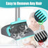 Upgrade Broom and Dustpan Set, Silicone Broom with Long Handle and Upright Standing Dustpan, Squeegee for Indoor