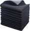 SINLAND Microfiber Dish Cloth, 10 Pack, 12 Inch x 12 Inch, Best Kitchen Washcloths with Poly Scour Side, Black