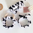 Spa Headband for Women - Plush Hairhoop with Cow Horn Bow Shape, Soft Head Wraps for Facial Makeup, Shower