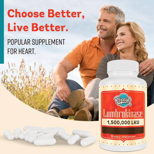 Lumbrokinase 200mg (Max Activity 1,500,000 LKU) - Lumbrokinase Enzymes Supplement, More Effective Than Nattokinase - 90