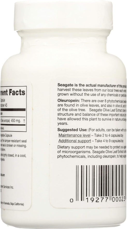 Seagate Products Olive Leaf Extract 450mg - 45 Capsules