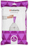 Brabantia PerfectFit Trash Bags, Size C/2.6-3.2 Gal, Thick Plastic Trash Can Liners with Drawstring Handles