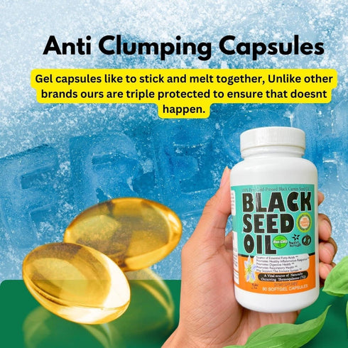 30 days Thymoquinone Pure Turkish Black Seed Oil, 90 Blackseed TQ Caps, Antioxidant Cold Pressed