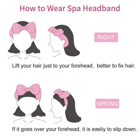 Ondder 8 Pack Spa Headbands, Makeup Bow Face Wash Bowknot Headbands for Washing Face, Fluffy Skincare