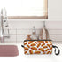 Fun Hot Dog Food Pattern Makeup Bag, Small Portable Travel Toiletry Organizer with Handle for Women and Girls