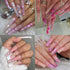 12Grids Valentine's Day Nail Glitter Sequins, Holographic Gold Pink Heart Nail Art Glitter Flakes for Acrylic Nail Decor