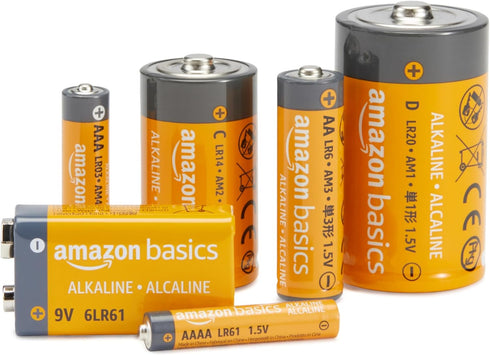 Amazon Basics 4-Pack AAAA Alkaline Batteries, High-Performance, 1.5 Volt, 3-Year Shelf Life