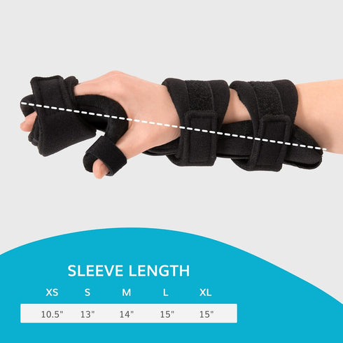 Immobilizer BraceAbility Soft Resting Hand Splint - Stroke Brace Right or Left Hand for Finger Contractures