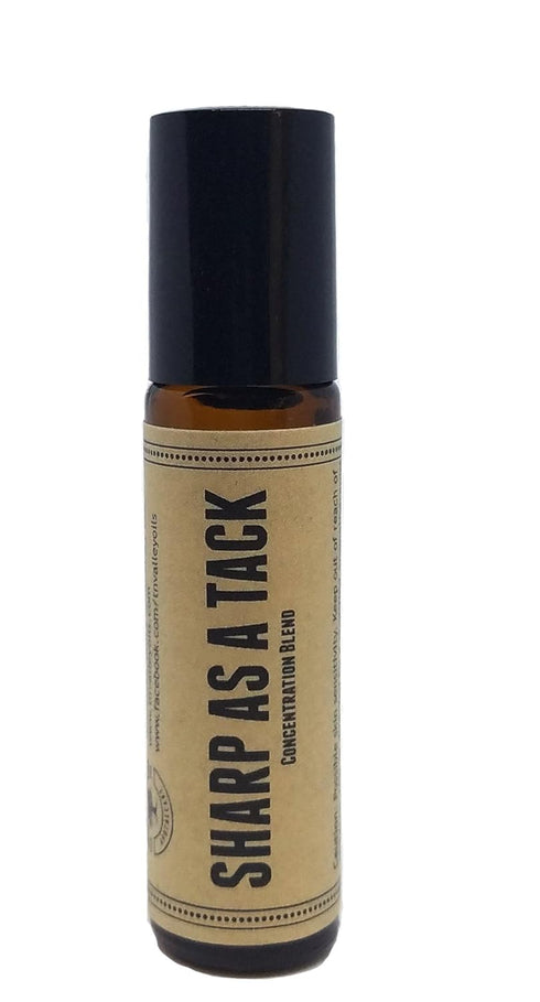 Sharp As A Tack Essential Oil Roll-On Blend - Pre-Diluted 10ml for Focus and Clarity
