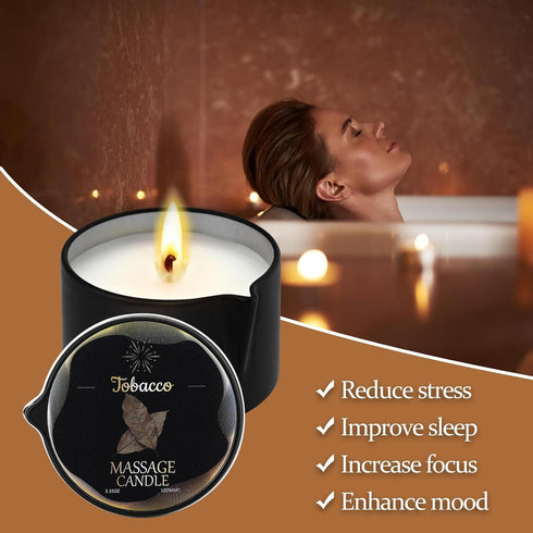 Sariiraw 6 Pack Set, 2.35 oz 6 Low Temperature Massage Candle & Lotion Candle Soy Wax with Jojoba & Shea Butter, Melts