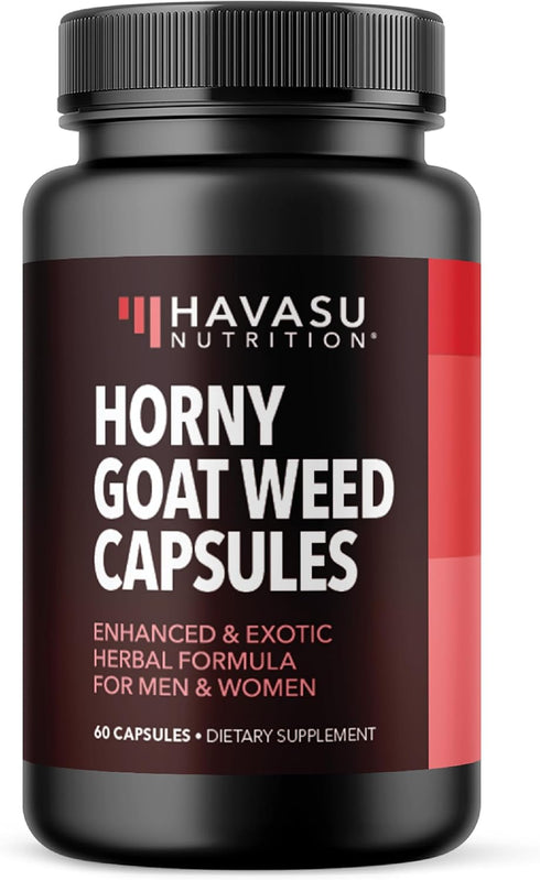 Horny Goat Weed for Men and Women - Extra Strength Performance Support with Maca Root & Tongkat Ali, 1 Month Supply