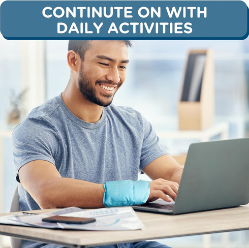 Comfytemp Wrist Ice Pack Wrap - Carpal Tunnel Relief, 2 Gel Packs, Hot Cold Compression Brace for Hand Injuries