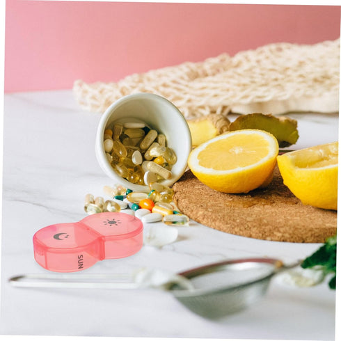Weekly Pill Organizer Box Portable Medicine Storage Dispenser with Tight Seal Lightweight Compact Individual