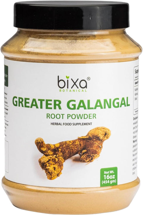 bixa BOTANICAL Greater Galangal Root Powder, Supports Healthy Stomach and Respiratory, Antioxidant, 1 Pound