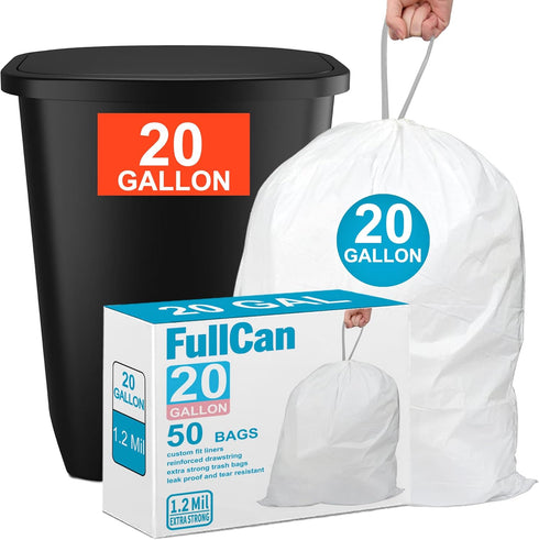 Reliable1st 20 Gallon Heavy Duty 1.2 Mil THICK Compatible with Glad 20 Gallon