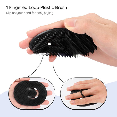Segbeauty Scalp Massage Brush, 6 pcs Shampoo Brush Floral Shower Comb, Pocket Hairbrushes Set for Hair Growth