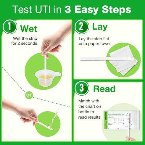 Easy@Home 20 Individual Pouches UTI Test Strips - FSA Eligible for Monitoring Bladder Issues