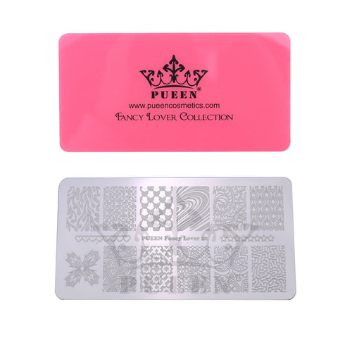 PUEEN Nail Art Stamping LOVE BOX II 02-4 Lover Collection Plates, 125x65mm, Nailart Accessories Kit