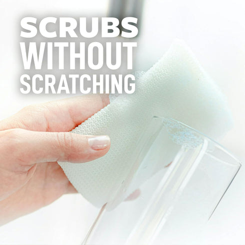 Scotch-Brite Greener Clean Scrubbers, Non-Scratch Scrub Sponge, 18 Count, Natural for Multi-Surface Cleaning.