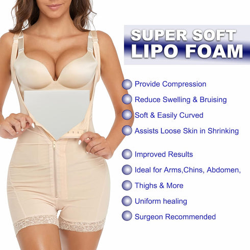 KUSMOO 3 Pack Lipo Foam Board Ab Board Post Surgery Liposuction Abdominal Flattening Compression Board BBL Lumbar