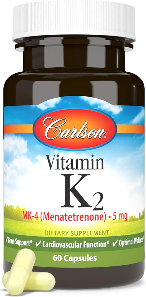 Carlson - Vitamin K2, MK-4 (Menatetrenone), Vitamin K Supplement, Bone & Heart