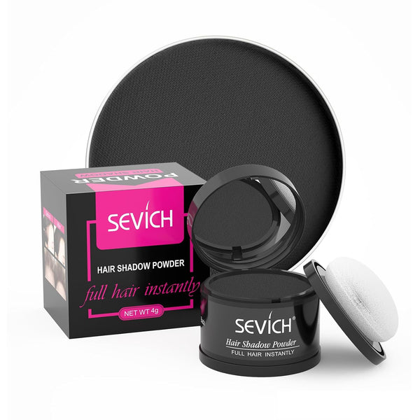 Sevich Hairline Powder, Instant Hair Loss Concealer, Root Touch Up Powder for Thinning Gray Hair, Black