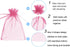 Wudygirl 100pcs Sheer Pink 5''X7 Organza Bags - Drawstring Jewelry Pouches for Baby Shower & Party Favors