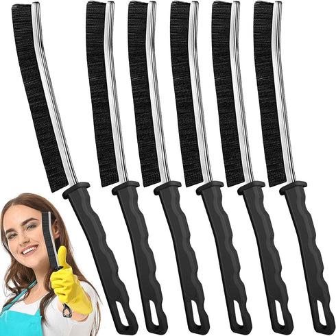 Crevice Cleaning Brush Set - Hard Bristle Brushes for Shower, Bathroom Gap Cleaning, 6pcs Cleaning Tools