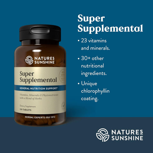 Nature's Sunshine Super Supplemental, 120 Tablets | Multivitamin for Men and Women with Vitamins, Minerals, Amino Acids