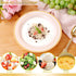 Nervure 50 Pack Pink Plastic Bowls with Gold Rim, 12oz Disposable Soup Bowls for Weddings, Parties, Everyday Use