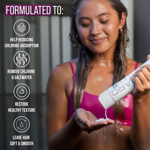 TRIHARD Premium Swim Conditioner, Pre & Post Chlorine Defense for Luxurious Hair Nourishment