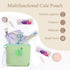 SIDESUGAR Canvas Period Pouch Soft First Period Kit Bag Small Discreet Menstrual Cup Pad Pouch Cute Sanitary Napkin