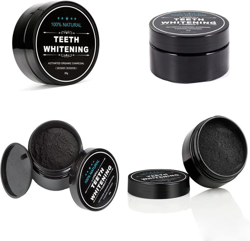 Teeth Whitening Charcoal Powder, Natural Coconut Whitener for Oral Care, No Hurt on Enamel or Gum (2)